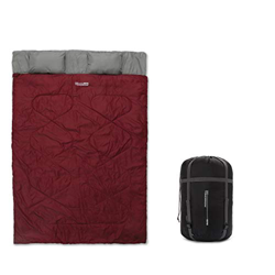 Lumaland Where Tomorrow Saco de Dormir Doble Saco de Dormir para 2 Personas 220 x 150 cm Rojo Burdeos características