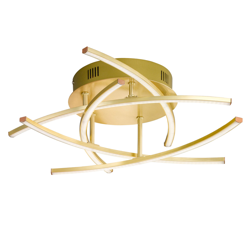 Plafón LED Cross Tunable White, 5 luces, latón en oferta