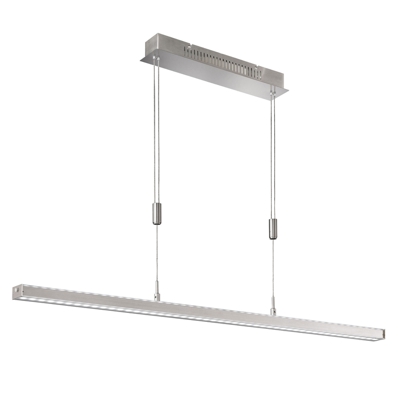 Lámpara colgante LED Vitan TW, gris, largo 150 cm