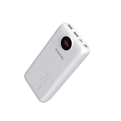 Romoss 18W Batería Externa Móvil QC3.0, Power Bank 26800 mAh Tipo C PD, Cargador Portátil, Batería Externa con 3 Salidas y 3 entradas, Compatible con 
