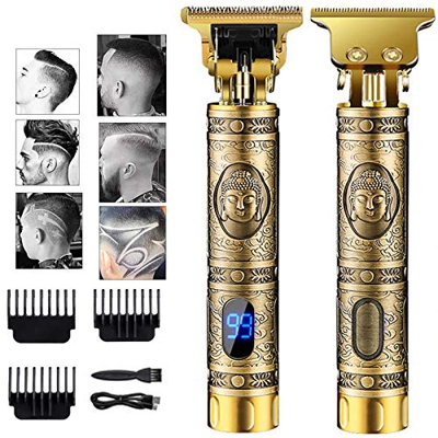 Máquina de Cortar Pelo Profesional Cortapelos Hombre Corte Pelo, Pantalla LCD Máquina Cortar Pelo Inalámbrico Batería 1200mAh, Recortador Pelo Barba K