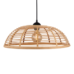 Lámpara colgante Crosstown, bambú claro, Ø 56 cm en oferta