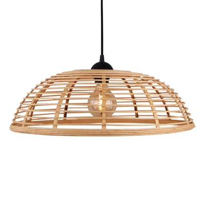 Lámpara colgante Crosstown, bambú claro, Ø 56 cm