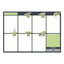 ERIK - Bloc planificador semanal A4 Star Wars, The Mandalorian, Baby Yoda, Grogu, Producto oficial, A4 características