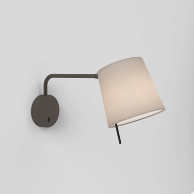 Aplique Mitsu Swing, bronce, pantalla color ostra