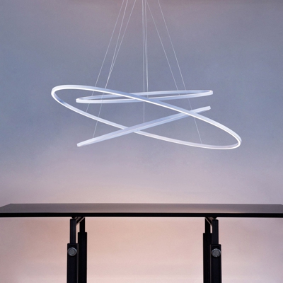 Nemo Ellisse Triple colgante 2.700K aluminio