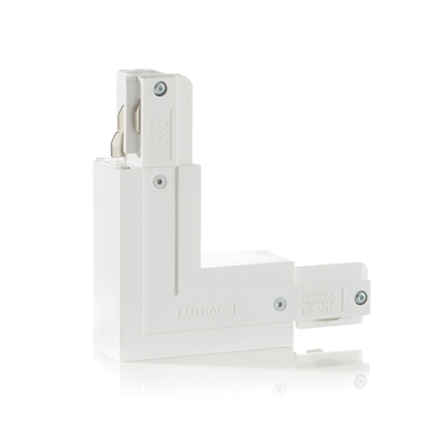 Eutrac conector en L protector interior, blanco