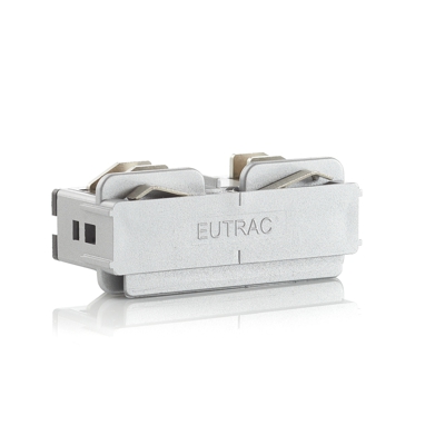 Eutrac conector trifásico largo eléctrico plata