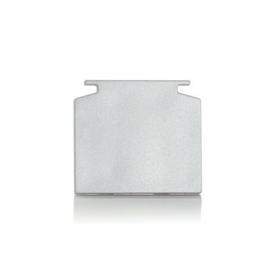 Eutrac tapa final sistema de riel trifásico, plata