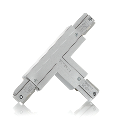 Eutrac conector T tierra exterior izquierda, plata