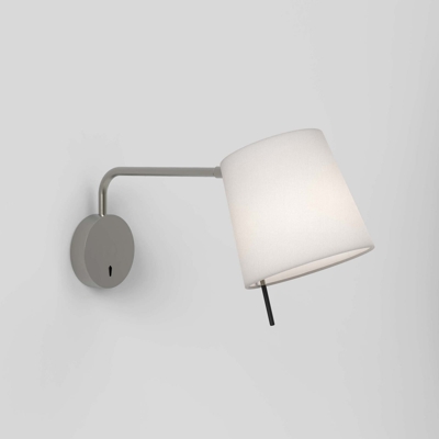 Aplique Mitsu Swing, níquel, pantalla de marfil