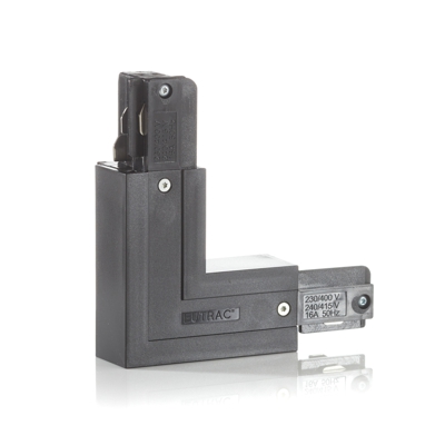 Eutrac conector en L protector exterior, negro