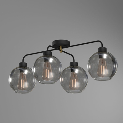 Lámpara de techo Bari de vidrio, 4 luces