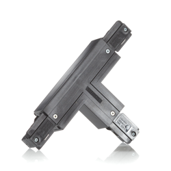 Conector T empotrado tierra derecha negro características