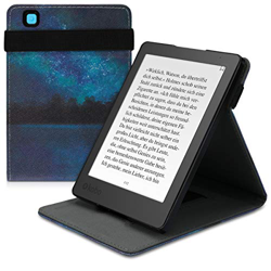 kwmobile Funda Compatible con Kobo Aura Edition 2 - Carcasa para e-Book de Cuero sintético - Cielo Estrellado Azul/Negro precio