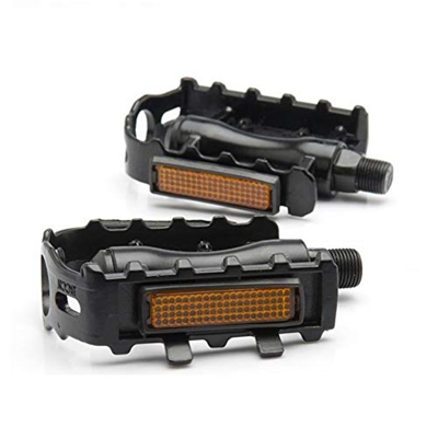 VOANZO Pedales de Bicicleta de montaña 1 par Aleación de Aluminio Pedales de Bicicleta Plegables Accesorio para Ciclismo al Aire Libre (Negro)