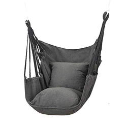 MANGGUO Silla de Hamaca de algodón Colgante de Columpio de Cuerda Comodidad y Durabilidad Superiores Hamaca de Lona Asiento de Columpio portátil para  precio