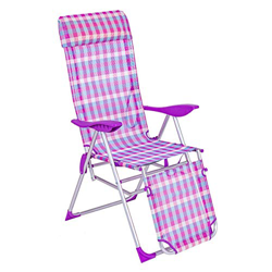LOLAhome Tumbona con Reposapiés de 5 Posiciones de Aluminio y Textileno (Rosa y Violeta) en oferta