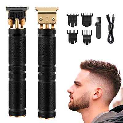 Cortapelos Hombre，Cortapelo para Hombres，Cortapelos Eléctrico con 4 Peines Guía,Profesional Recortadora para Barba y Pelo ，Carga USB（Negro）.