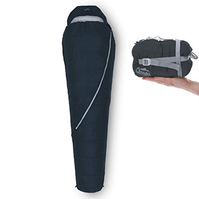 Qeedo Light Hitazo Saco de Dormir Ligero Momia (Peso: 670 g) - Azul