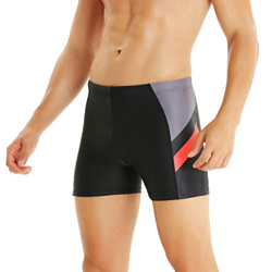 WHCREAT Bañadores de Hombre, Traje de Baño de Secado Rápido Pantalones Cortos de Natación Elásticos, Gris Rojo, L precio
