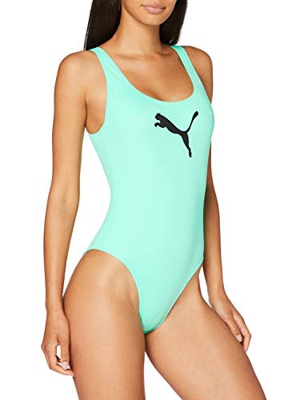 PUMA Women's Classic Bikini Bottom Traje de baño de una Pieza, Verde Menta, S para Mujer