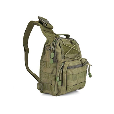 Procase Bandolera Táctica Hombre, Bolsa Militar de Deporte al Aire Libre, Mochila Cruzada Hombro Multifuncional para Cazar, Acampada y Senderismo -Ver
