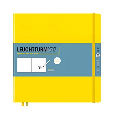 LEUCHTTURM1917 362360 - Cuaderno de bocetos (cuadrado, tapa dura, 112 páginas, 150 g/m²), color limón