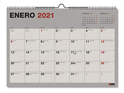 MIQUELRIUS - Calendario de Pared 2021 100% Reciclado - Español, A3 420 x 296 mm con espacio para escribir y apuntar, Color Gris en oferta