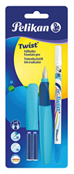 Pelikan Set Juego de Pluma Estilográfica Twist + 2 Cartuchos de Tinta TP + 1 Súper Borrador Pirata Incluido, Kit para Escuela Primaria, Escuela Secund en oferta