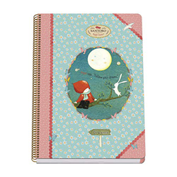 Cuaderno espiral Folio Tapa Blanda 80 hojas - Santoro - Poppi Loves - Moon características