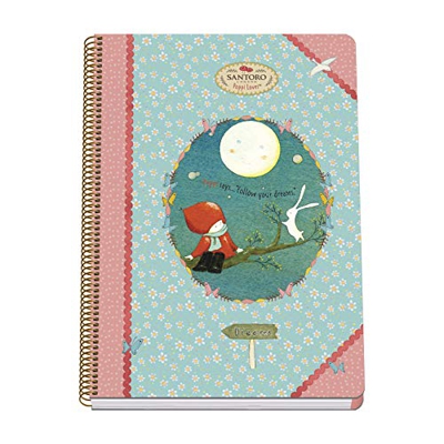 Cuaderno espiral Folio Tapa Blanda 80 hojas - Santoro - Poppi Loves - Moon