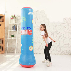 MEROURII Saco de boxeo de pie con columna, vaso inflable para fitness, columna de lucha, bolsa de boxeo inflable para adultos, bolsa de boxeo para fit en oferta