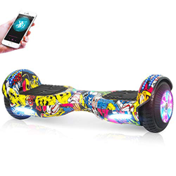 M MEGAWHEELS Hoverboard, Patinete electrico Auto Equilibrio 6.5 Pulgadas con Bluetooth, Fuerte Dual Motor y Hoverboard LED es un Regalo para niños. en oferta