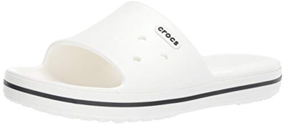 Crocs Crocband III Slide, Sandalias de Punta Descubierta Unisex Adulto, Blanco (White/Black 103), 42/43 EU