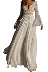 AiJump Floral Encaje Vestido de Playa Kaftan Kimonos Pareos Bohemia Cover Ups para Mujer características