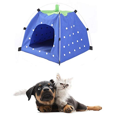Shulishishop Casitas para Gatos Mascota Tiendas de campaña Tienda para Perros Pop Up Casa de Perro Casa de Perrito Interior Casa de Perro Blue