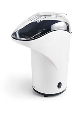 LACOR 69299-Palomitera eléctrica Libre de BPA, Potencia 1000W, Capacidad 80 gr, Plastico, Blanco, 14'5x21'5x30 cm