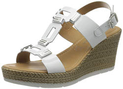 Marco Tozzi 2-2-28355-24, Sandalia con Pulsera Mujer, Blanco (White Patent 123), 38 EU precio