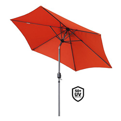 Angel Living 270cm Parasol de Jardín Sombrilla de Aluminio con Mecanismo de Inclinación Sombrilla para Jardín Patio Playa (Terracota) características