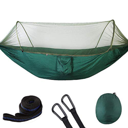 Zerodis - Hamaca de camping con mosquitera y tienda de campaña, 250 x 120 cm, portátil, ligera, de nailon de paracaídas, hamaca con correas de árbol p en oferta