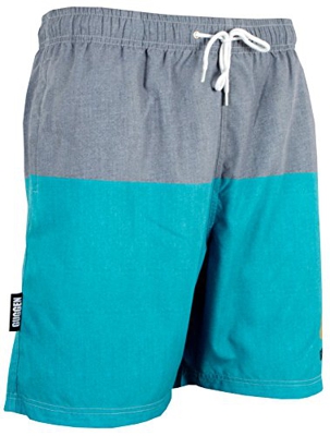 Guggen Mountain Banador de Natacion para Hombre Traje de Bano Rayas Deportivos Short para Natacion Playa Piscina Gris XL