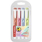 Estuche 4 marcadores Staibilo swing cool colores pastel