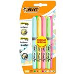 Pack de 8 marcadores fluorescentes BIC Hightliner Grip Pastel y clásico