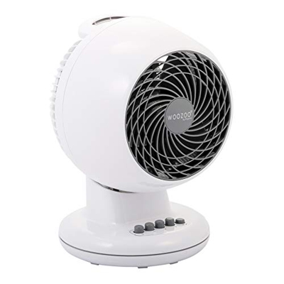 Iris Ohyama, ventilador silencioso, oscilante y potente - Woozoo - PCF-M15, blanco, 32 W, 13 m²