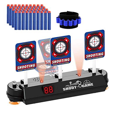 Topways® Objetivo Digital Electrónico para Pistolas Nerf, Auto Reset Scoring de Disparo Objetivo Reinicio Automático para Nerf Pfeile Juguete Pistolas