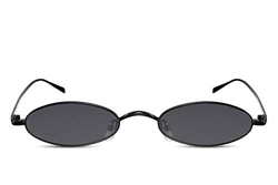 Cheapass Gafas de Sol Pequeñas Ovaladas Negras Montura Metálica Cristales Oscuros Gafas Festival para Mujer características