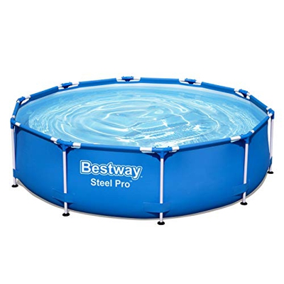 Bestway Steel Pro Framepool ohne Pumpe, rund, 305 x 76 cm Piscina, Azul