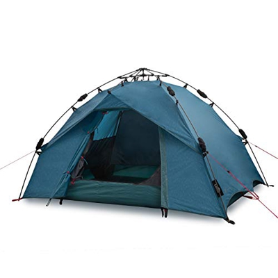 Qeedo Quick Ash, Tienda de campana 2 personas, tienda automatica (Quick-Up-System) - Lakeblue