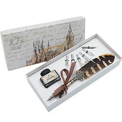 Conjunto de Pluma Conjunto de Bolígrafo y Tinta Pluma Caligrafía Escritura con 6pcs Plumillas de Acero Inoxidable en Caja de Regalo HO-Q-300 características